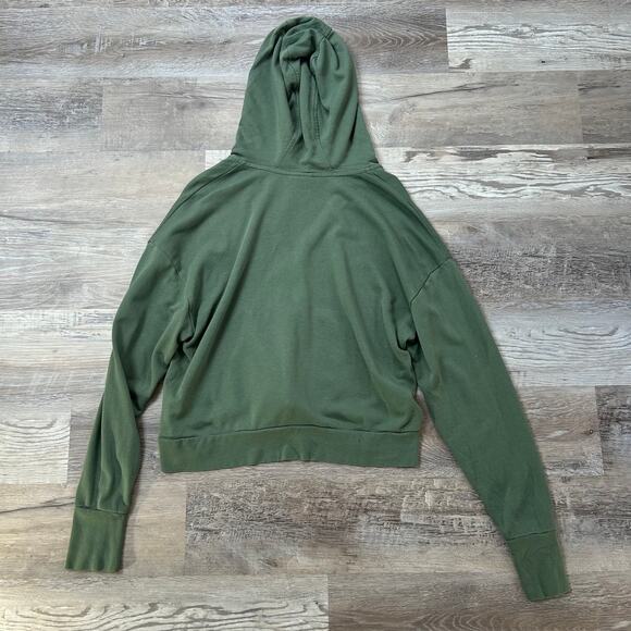 Sweaty Betty Olive Green Hoodie Pullover V Neck Lounge Sweatshirt M - Picture 5 of 6